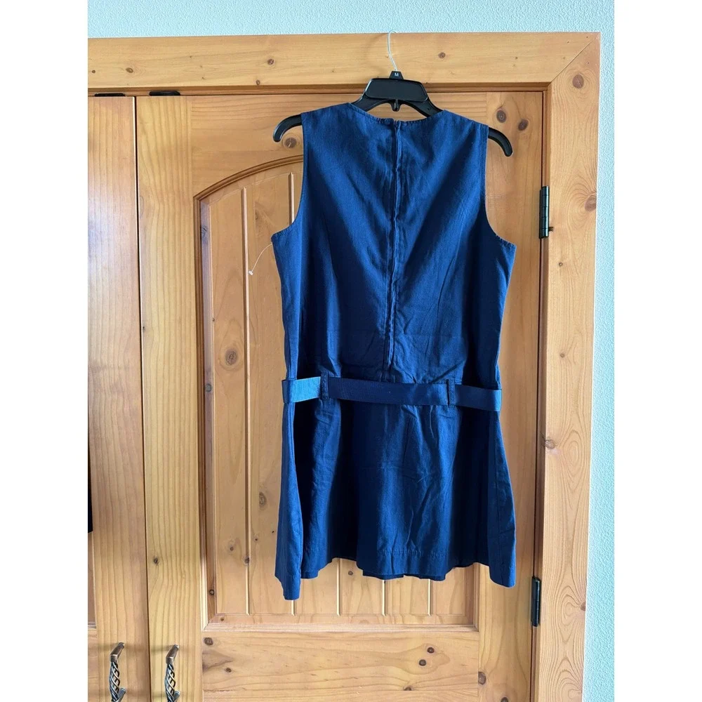 The Childrens Place Girls Navy Blue Pleated School Uniform Jumper Dress Bow 18